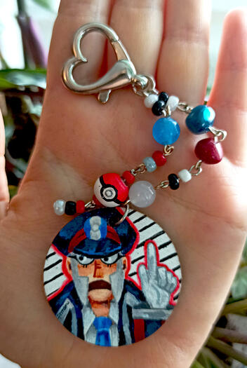 Submas | Ręcznie malowana i wykonana zawieszka (handmade painted pendant) | akryle na drewnie (acrylics on wood)