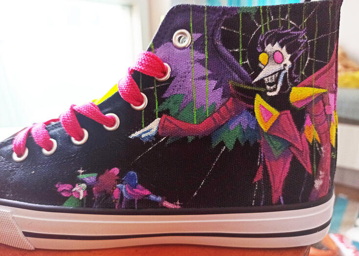 Spamton | Malowane buty (painted shoes)