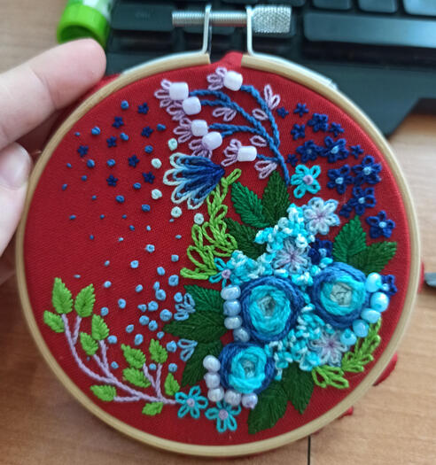 Kompozycja kwiatowa (flower composition) | wyszywanie (embroidery)