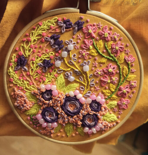 Kompozycja kwiatowa 2 (flower composition 2) | wyszywanie (embroidery)