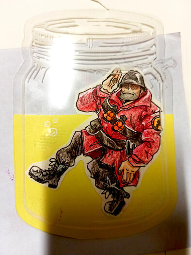 Soldier in jar